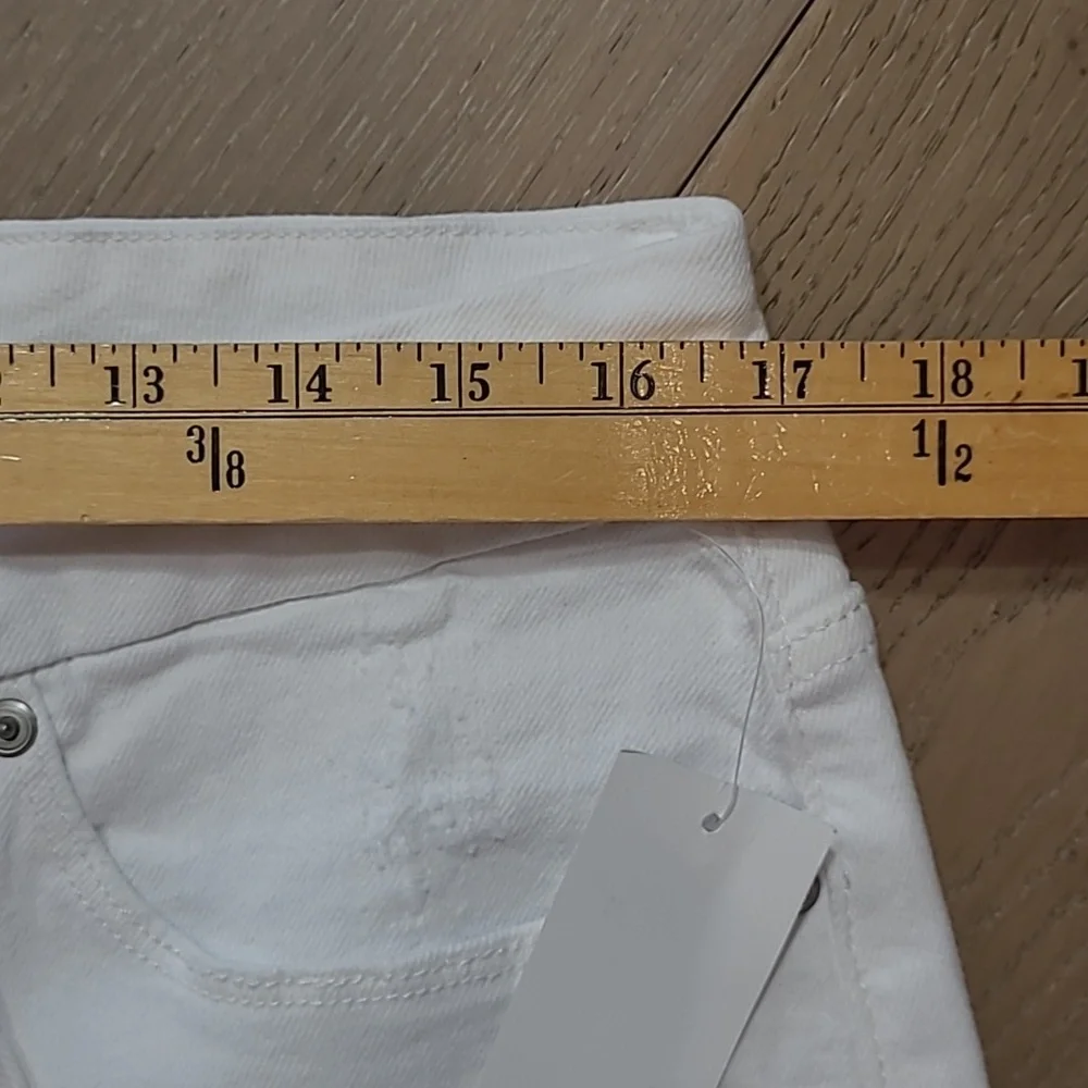 NWT Good American Jeans Women's sz 16 GC046T White Good Classic Ankle High Rise
